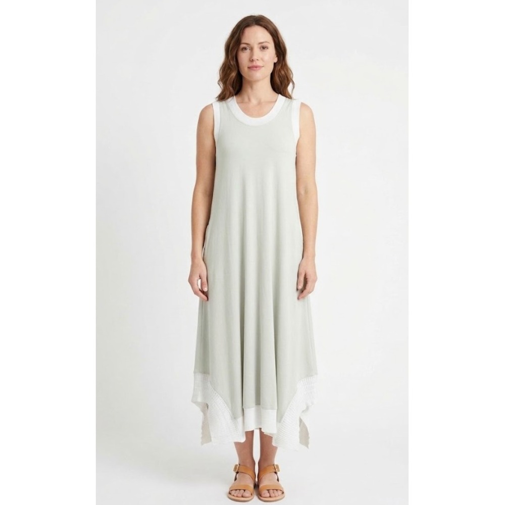 Planet by Lauren‎ G Sleeveless Midi Dress size 1 or 6/8 US Gray Pima Cotton